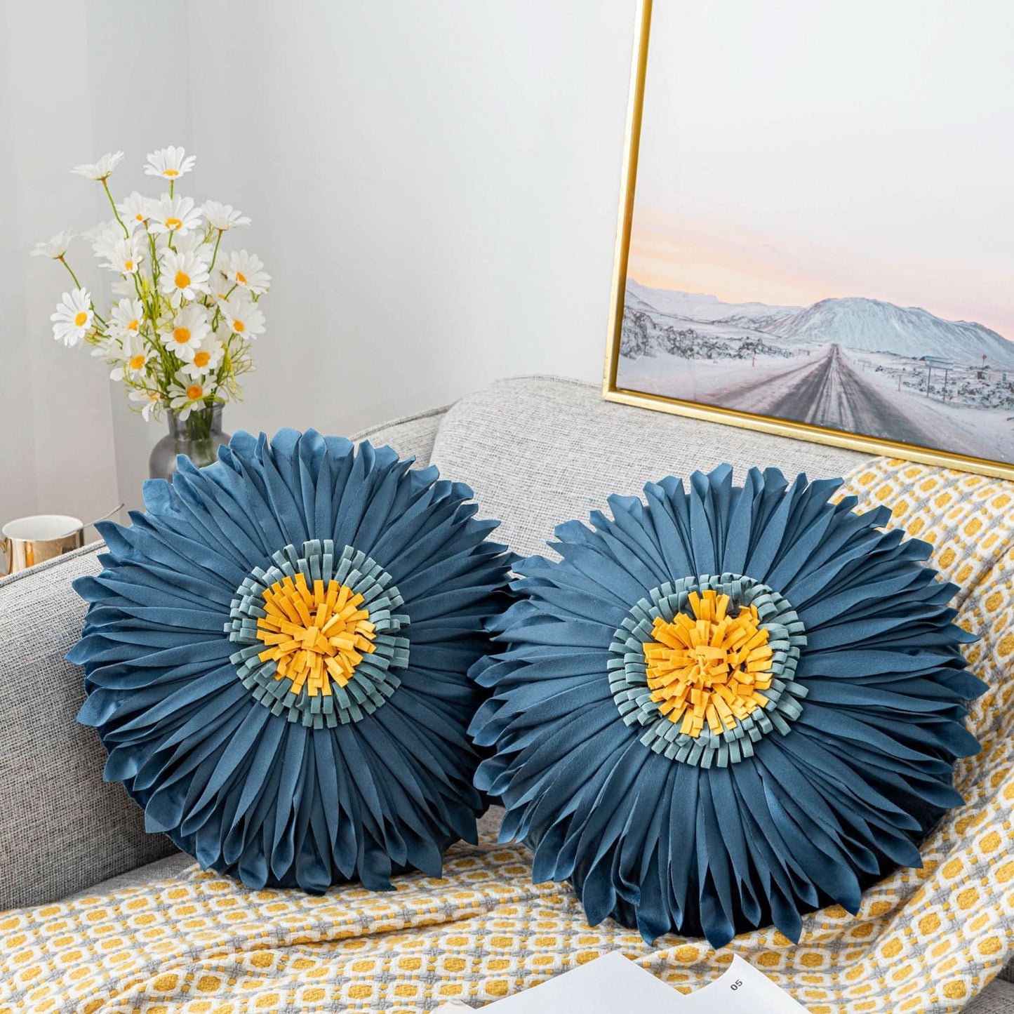 Sunflower Pillowcase - Small Daisy & Sunflower Design