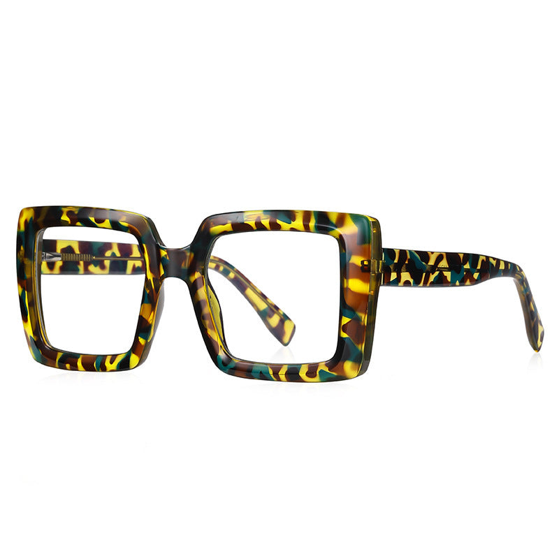 Anti-Blue Light Oversized Square Glasses – TR90 Fashion Eyewear for Women