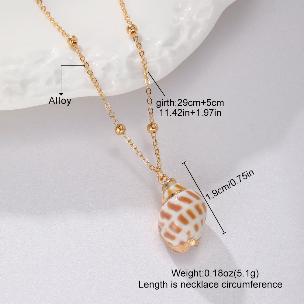 Boho Seashell Pendant Necklace – Layered Beach Jewelry for Women