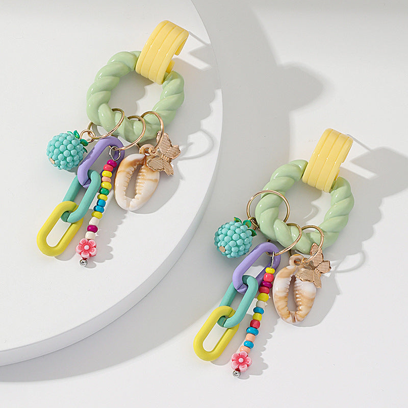 Bohemian Tassel Earrings for Women – Handmade Acrylic Geometric Fashion Jewelry