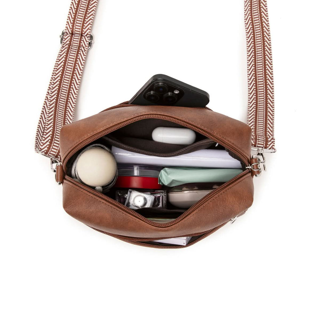 Women's Retro Small Square Crossbody Bag – Soft PU Leather