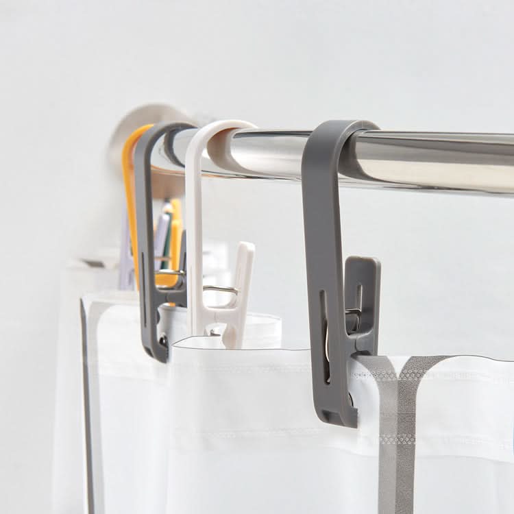 Pack of 6 Modern Rotating Clip Hooks for Bathroom & Balcony