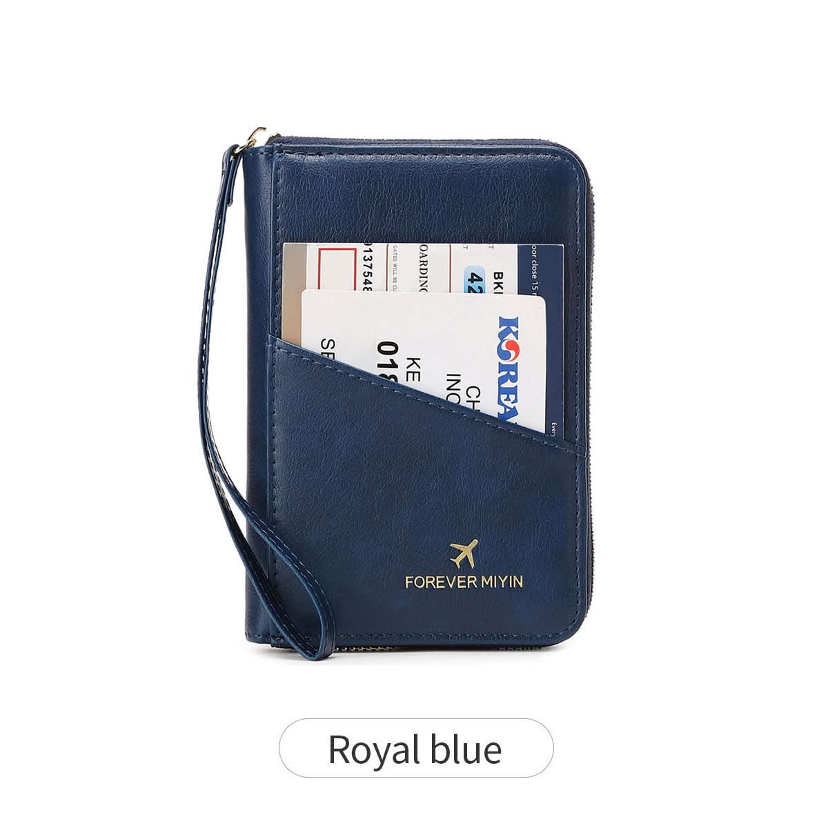 RFID Blocking Travel Passport Holder – Compact Zippered Wallet