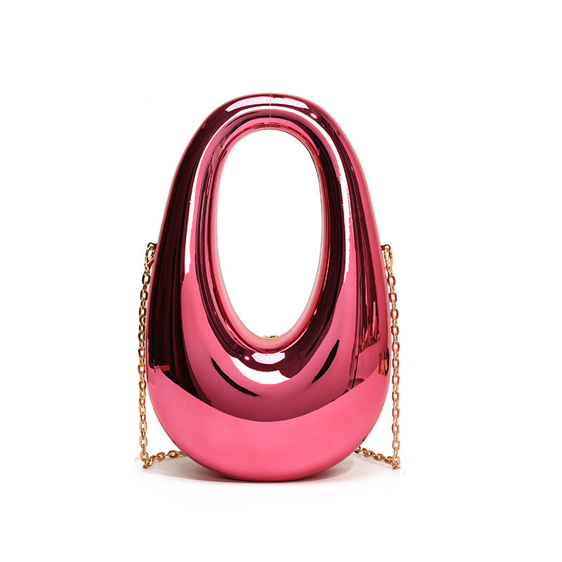 Acrylic Oval Box Handbag – Fashion Chain Crossbody Evening Bag for Women