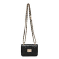 Trendy Diamond Chain Crossbody Bag for Women – Solid Color Small Shoulder Purse