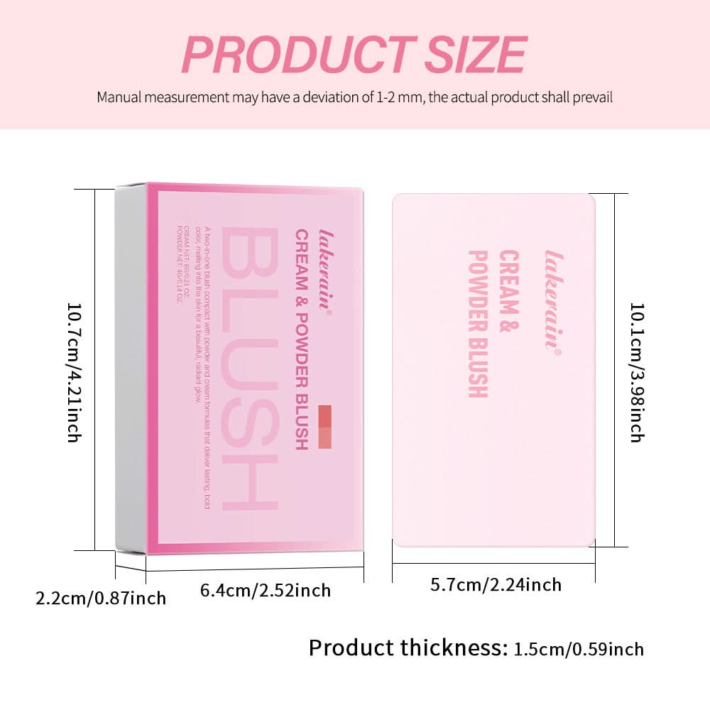 2-in-1 Blush Cream & Powder – Long-Lasting, Blendable, Matte & Dewy Finish