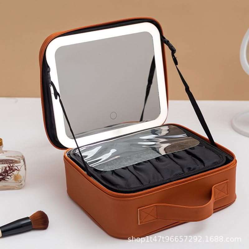 Portable Makeup Bag with Lighted Mirror