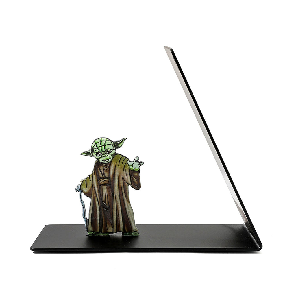 Star Wars Baby Yoda & Mandalorian Metal Bookends – Desktop Organizer