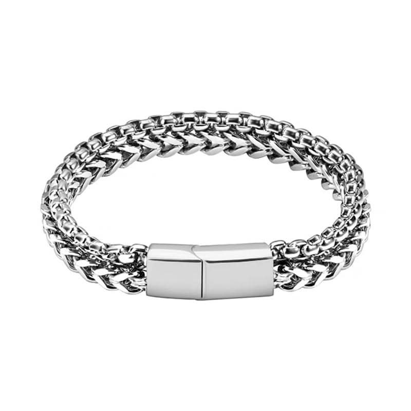Unisex Fashionable Double-Layer Cuban Bracelet – Stacking Chain