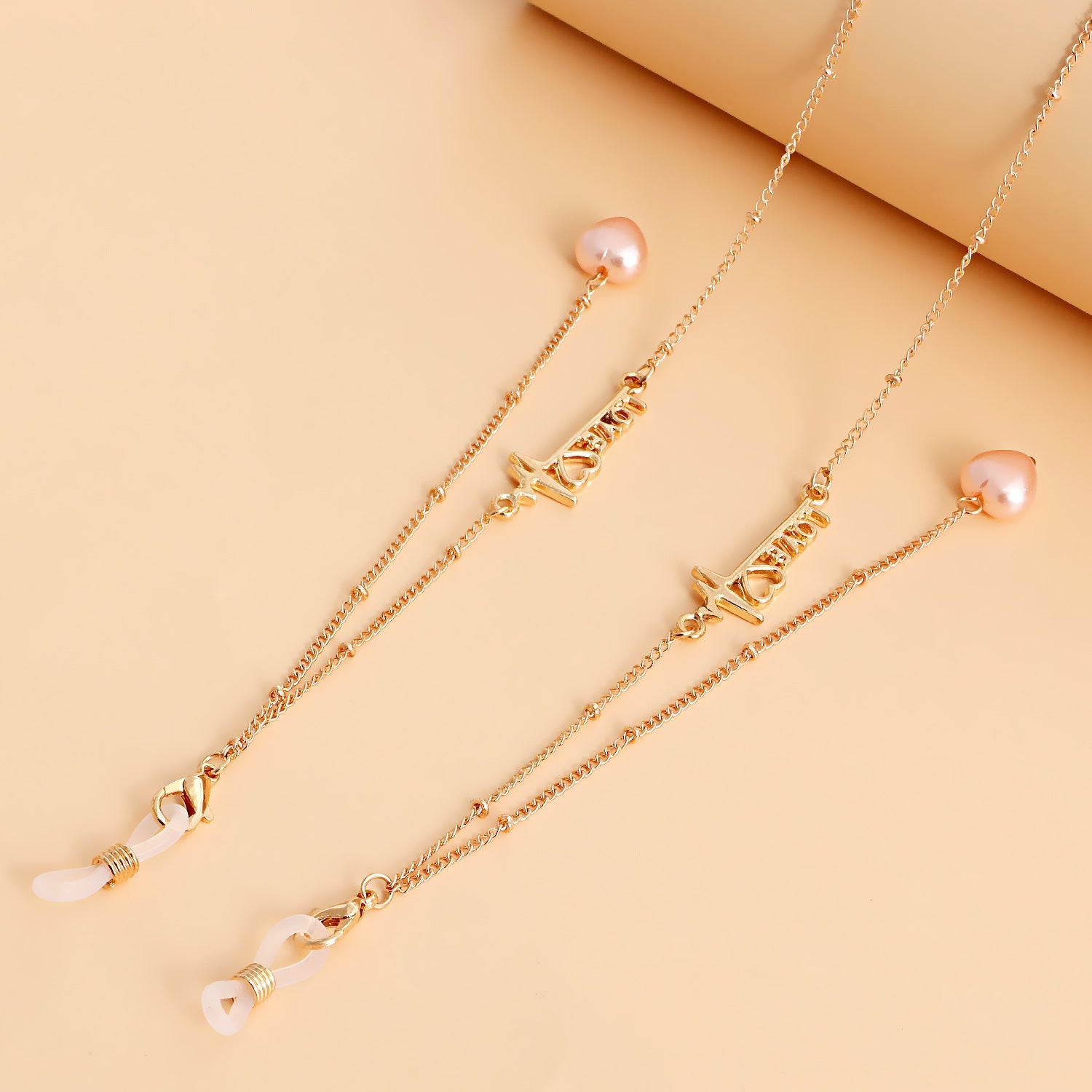 Beaded Glasses Chain – Alloy & Glass Beads Holder Strap, Stylish Eyewear Accessory