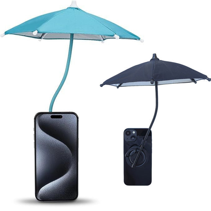 MagSafe Magnetic Telescopic Mini Umbrella Phone Stand – UV Sunshade Parasol for Smartphones