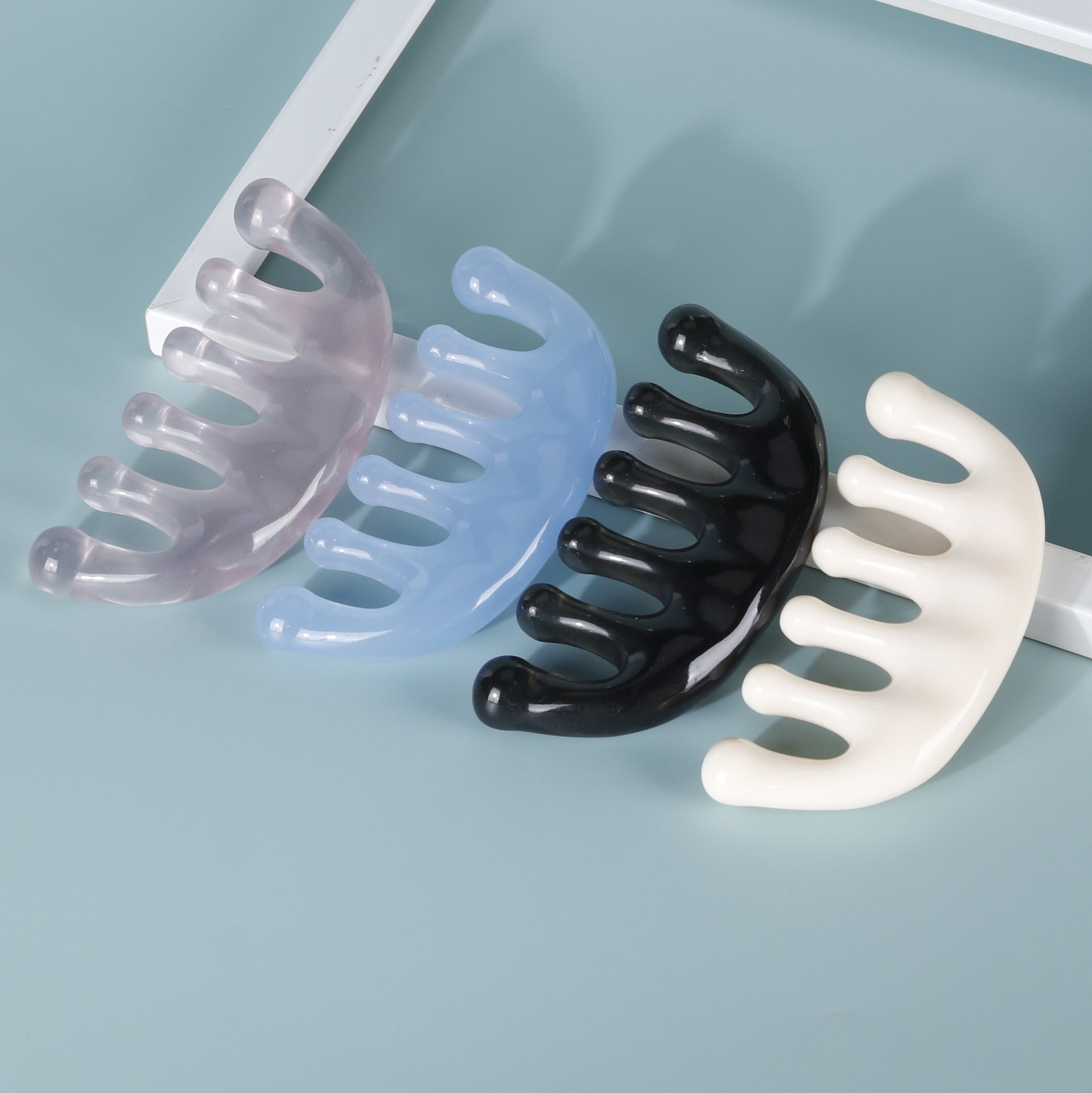 Anti-Static Resin Scalp Massage Comb – Large Tooth Hair Detangler for Curly Hair