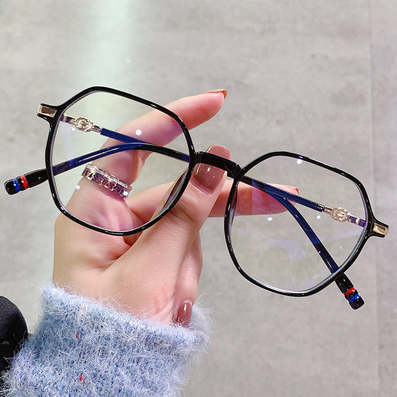 Women's Polygon Anti-Blue Light Glasses – Stylish Full Frame Eyewear for Small Faces
