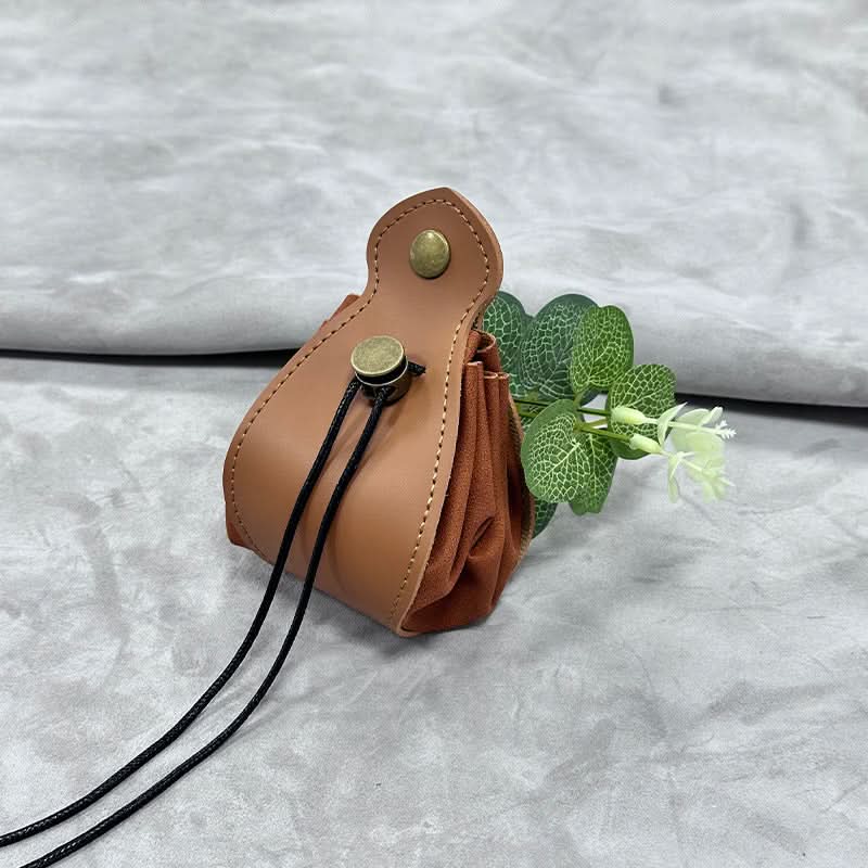 Leather Dice Bag – Drawstring Storage Pouch for Board Games, Coins & Accessories