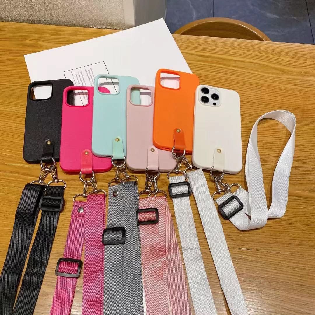Crossbody TPU Leather iPhone Case, Drop-Resistant