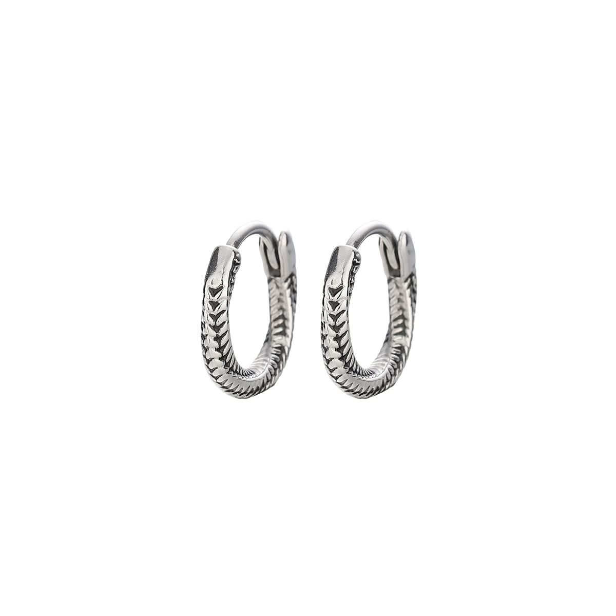 Hemp Twisted Rope Earrings – Geometric Round Earrings for Men & Women