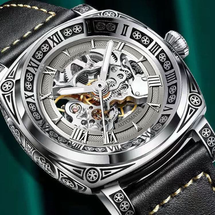 Men’s Luxury Automatic Mechanical Watch – Luminous Business Timepiece with Calendar