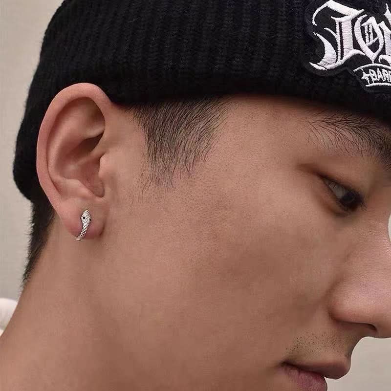 Men's Snake Ear Clips, Non-Pierced Style