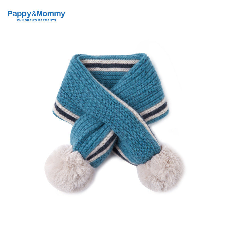 Baby Winter Scarf – Soft Knit Imitation Cashmere, Warm Jacquard Design