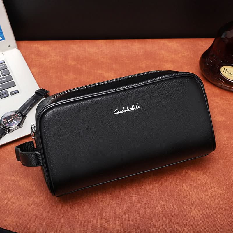 Men’s Stylish Leather Clutch Bag – Business Travel Handbag