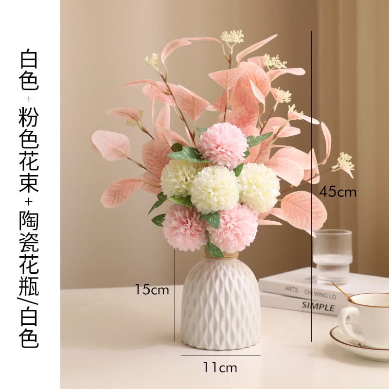Ceramic Vase with Artificial Flowers