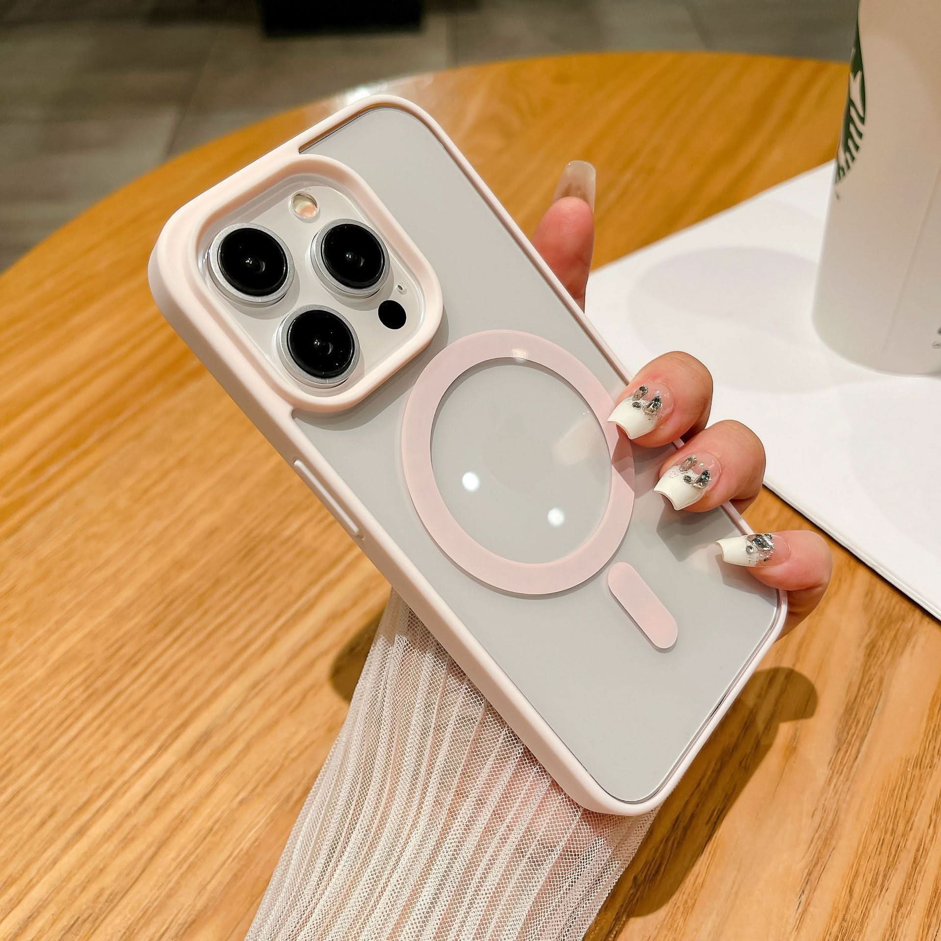 Magnetic Transparent iPhone Case, Frosted Protection