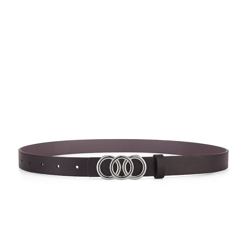 Women's Fashion Triple Round Buckle Belt –  For Jeans, Dresses & Workwear