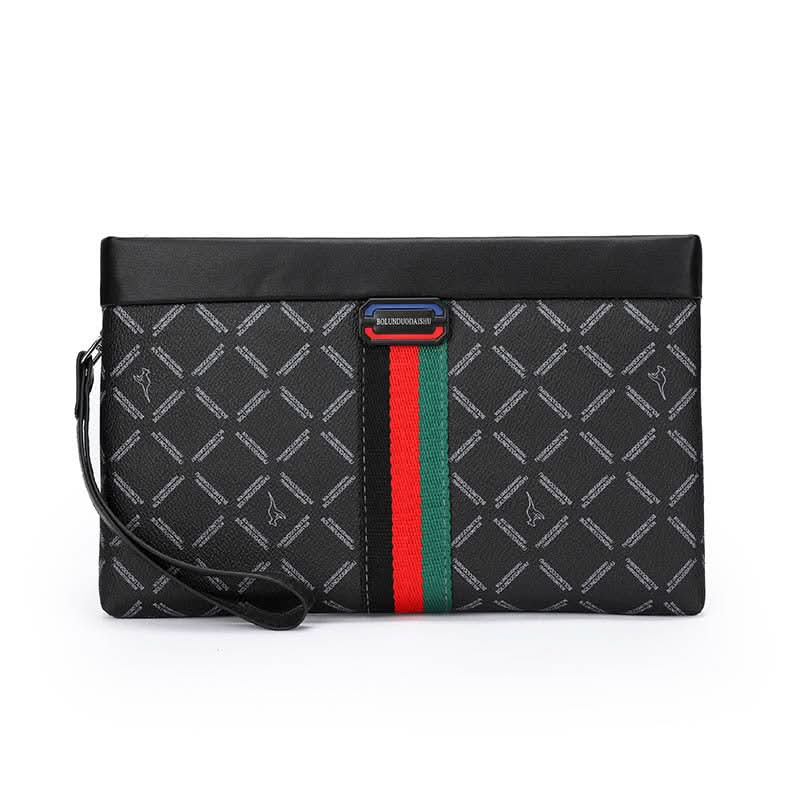 Men’s PU Leather Clutch Bag – Large Capacity Handbag for Business & Daily Use