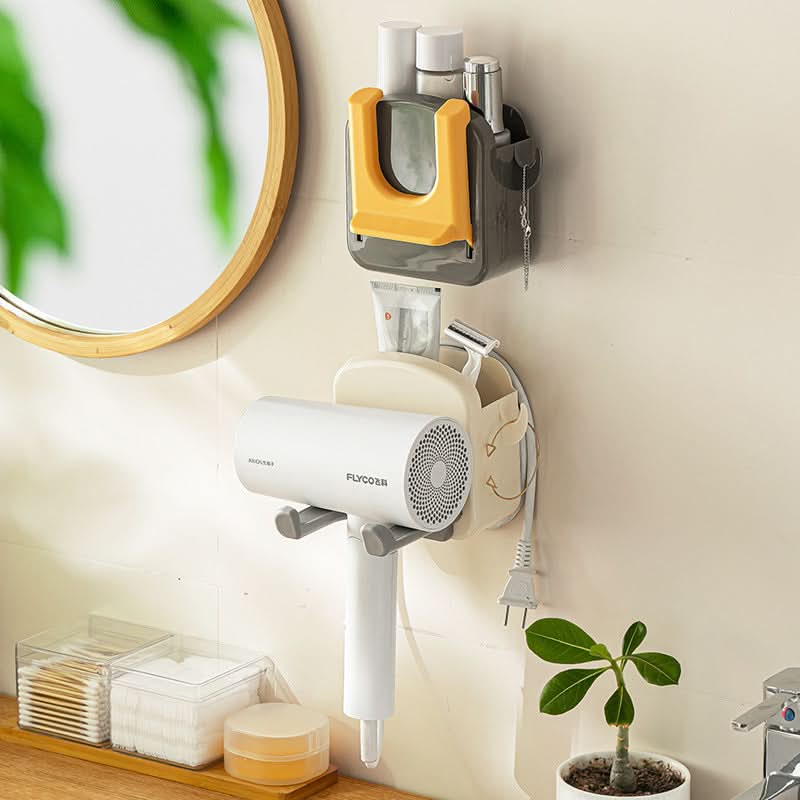 Wall-Mounted Foldable Hair Dryer Holder – Punch-Free (2kg Load)