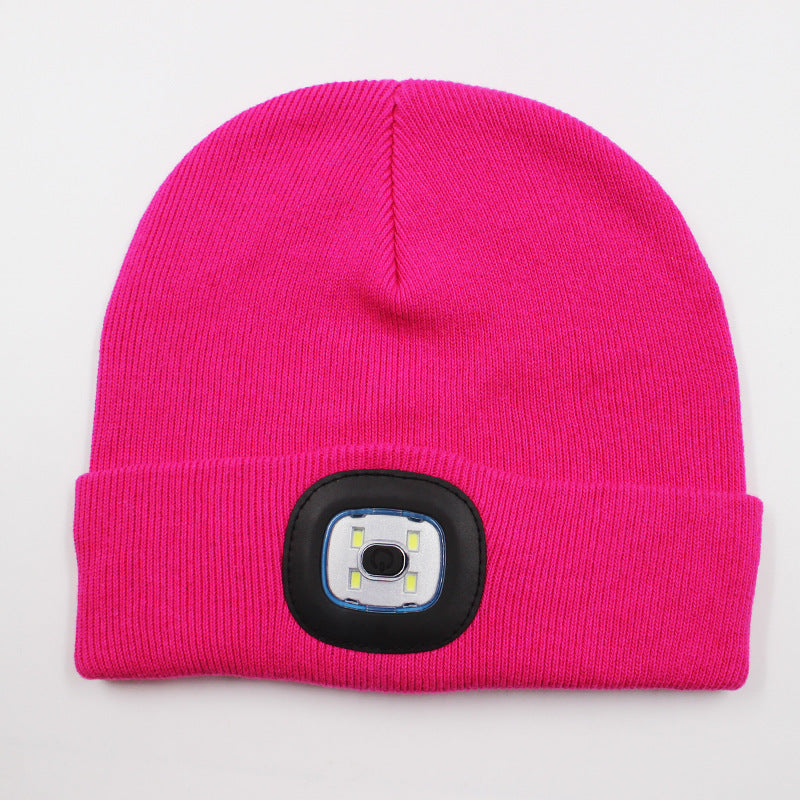 LED Beanie Hat – Rechargeable Knit Travel Hat with Light, Windproof & Warm