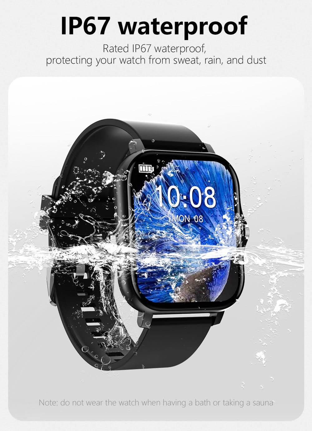 Smartwatch with Bluetooth Call & Fitness Tracking