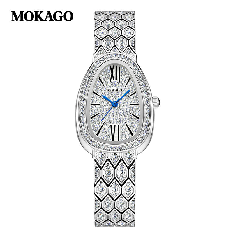 MOKAGO Luxury Water Drop Diamond Women’s Watch – Elegant Fashion Watch
