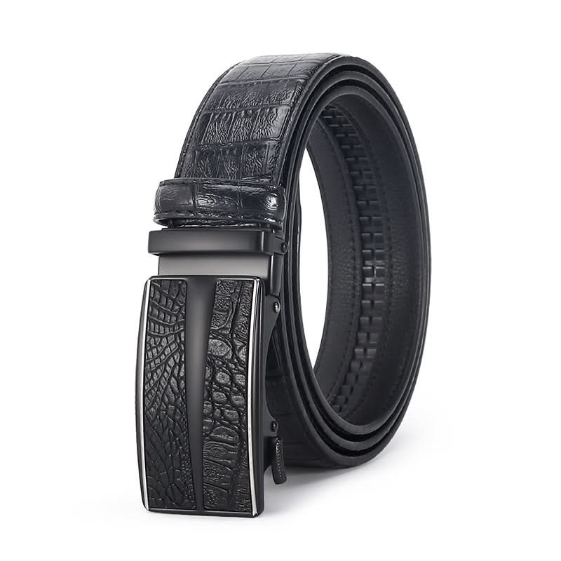 Crocodile Pattern Leather Belt for Men