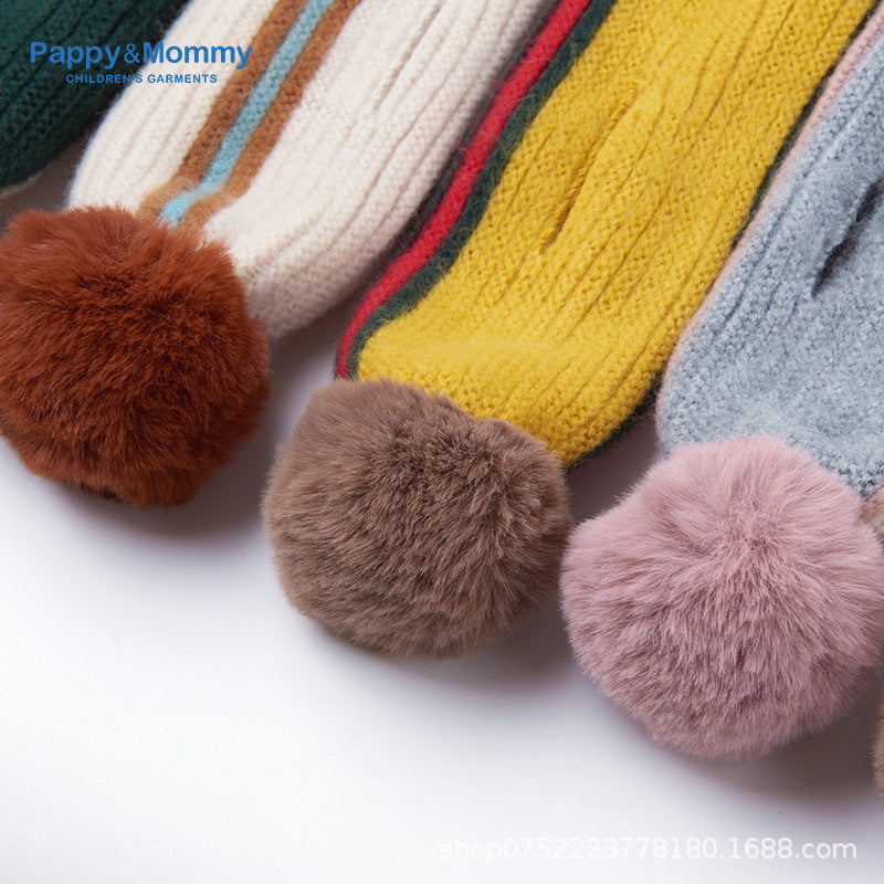 Baby Winter Scarf – Soft Knit Imitation Cashmere, Warm Jacquard Design