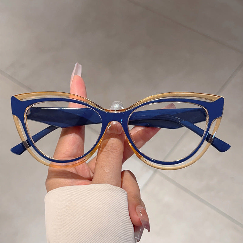 Cat-Eye Anti-Blue Light Glasses – TR90 Full Frame Comic Style Eyewear for Adults