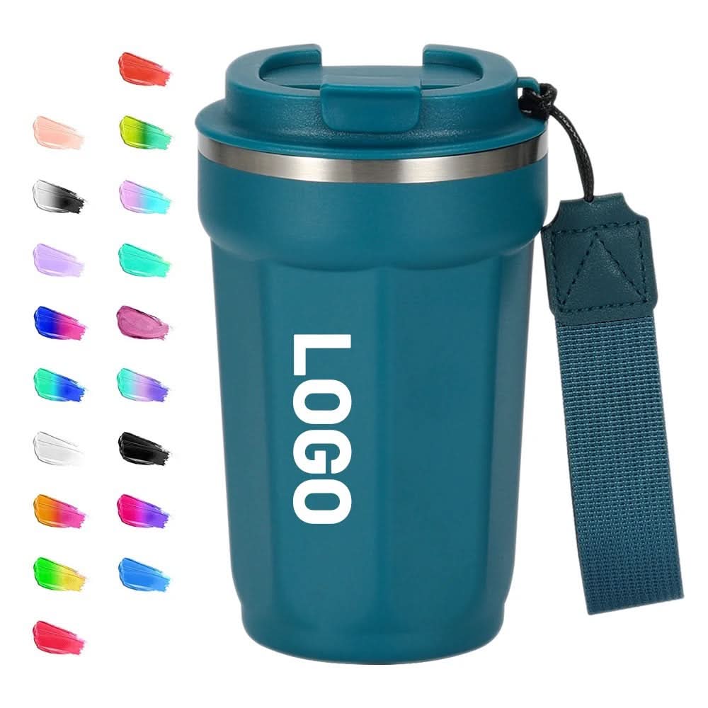 Stainless Steel Vacuum Insulated Coffee Tumbler – Portable Mug with Handle