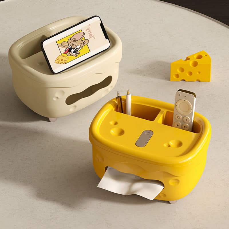 Modern Desktop Tissue Box – High-Grade Cream Style Napkin Holder