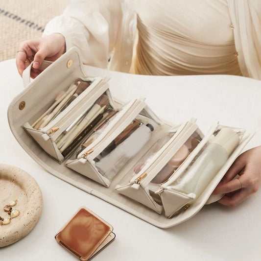 Large-Capacity Portable Cosmetic Bag for Travel