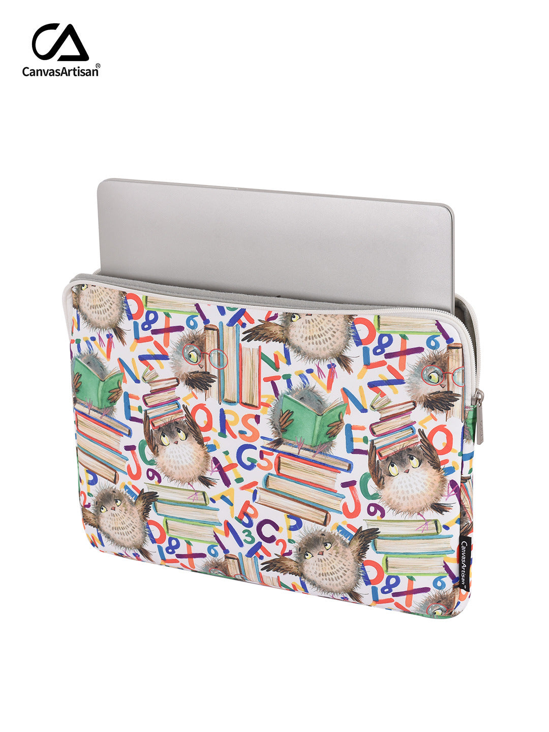 Waterproof Laptop Sleeve 11-15 Inch Tablet Case – Multicolor Scholarly Owls Design