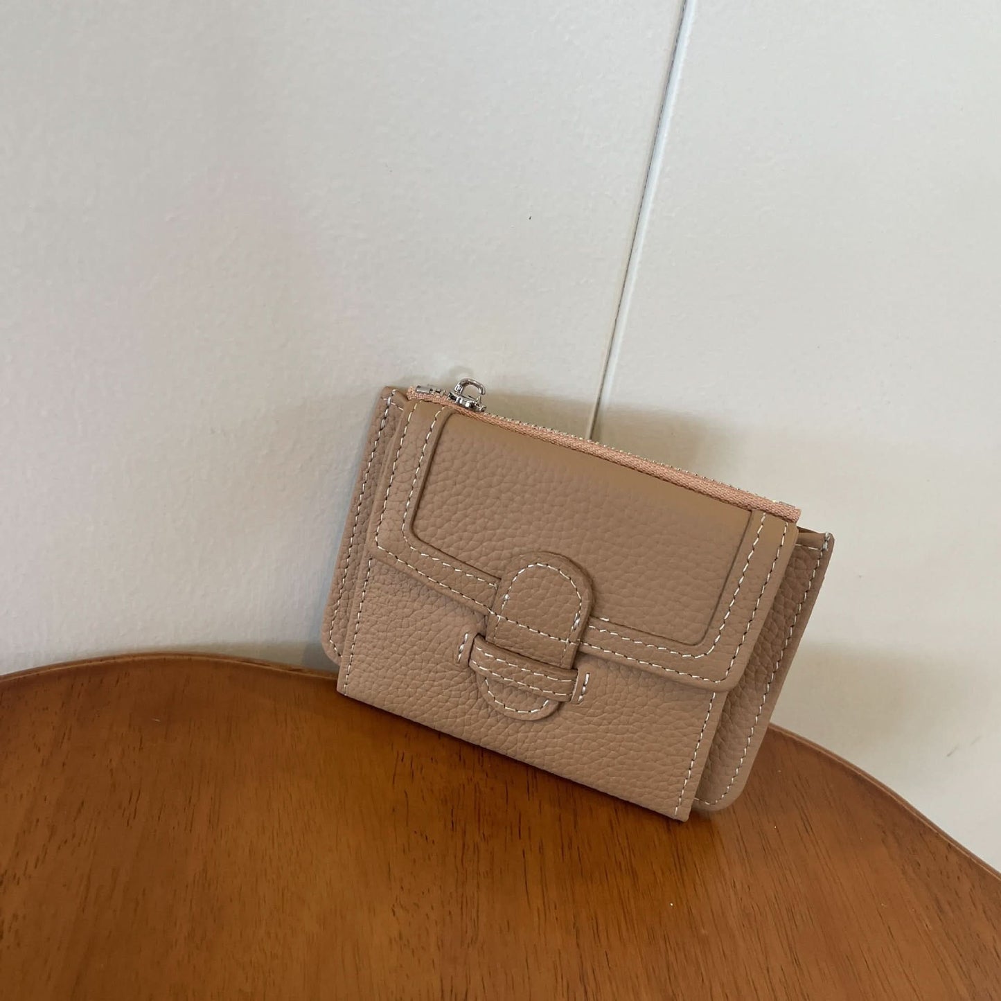 Slim Leather Card Holder & Coin Purse – Minimalist Multi-Card Wallet