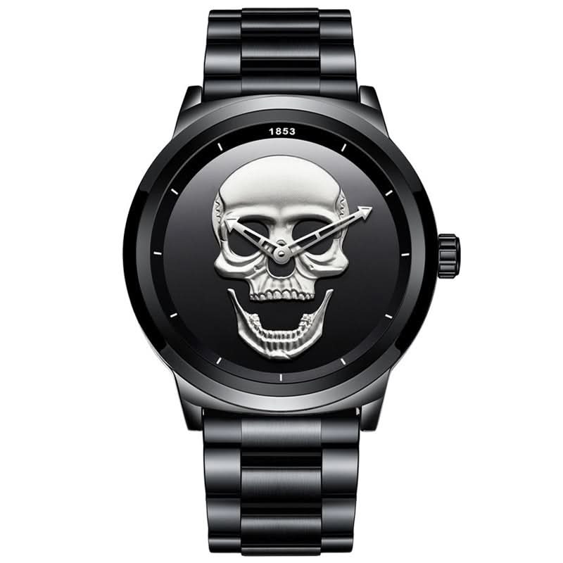 Men’s Skull 3D Quartz Watch – Fashionable, Waterproof Watch