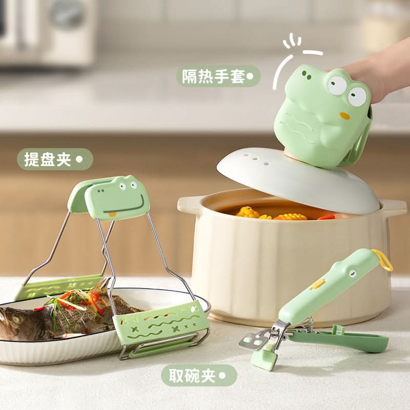 Anti-Scald Bowl Clip & Plate Holder – Heat-Resistant Kitchen Tongs for Hot Dishes