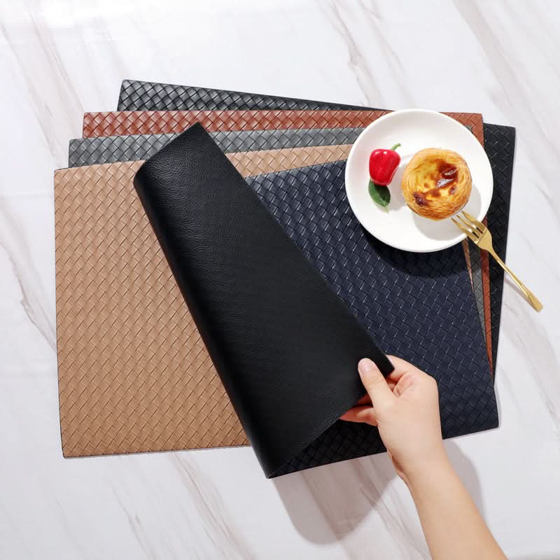 Woven Leather Non-Slip Insulation Placemats