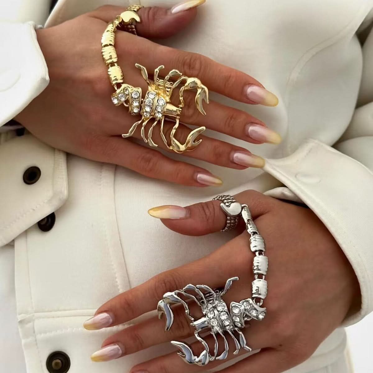 Scorpion Geometric Diamond Ring