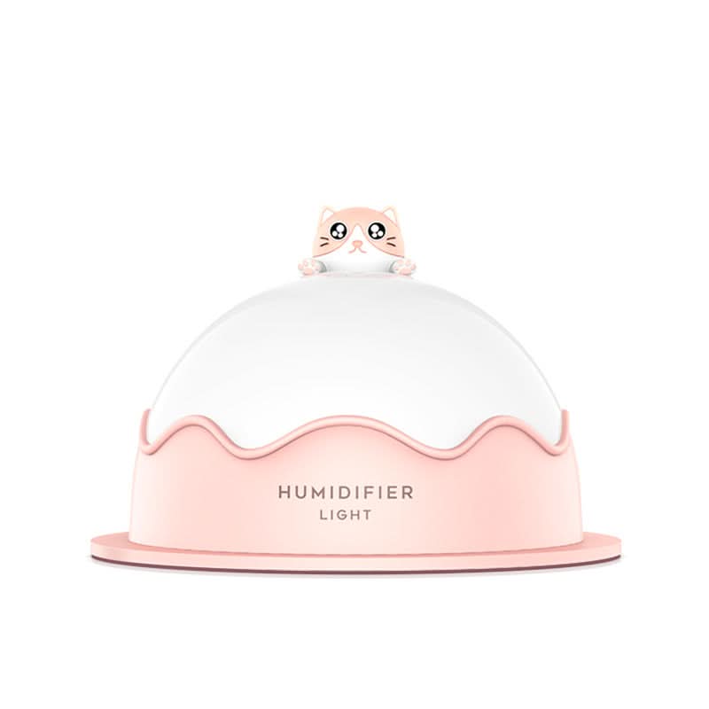 Cute Cat Night Light Humidifier – USB-Powered Ultrasonic Cool Mist
