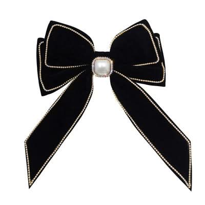 2-Piece Pearl-Edge Double Layer Bow Hairpins