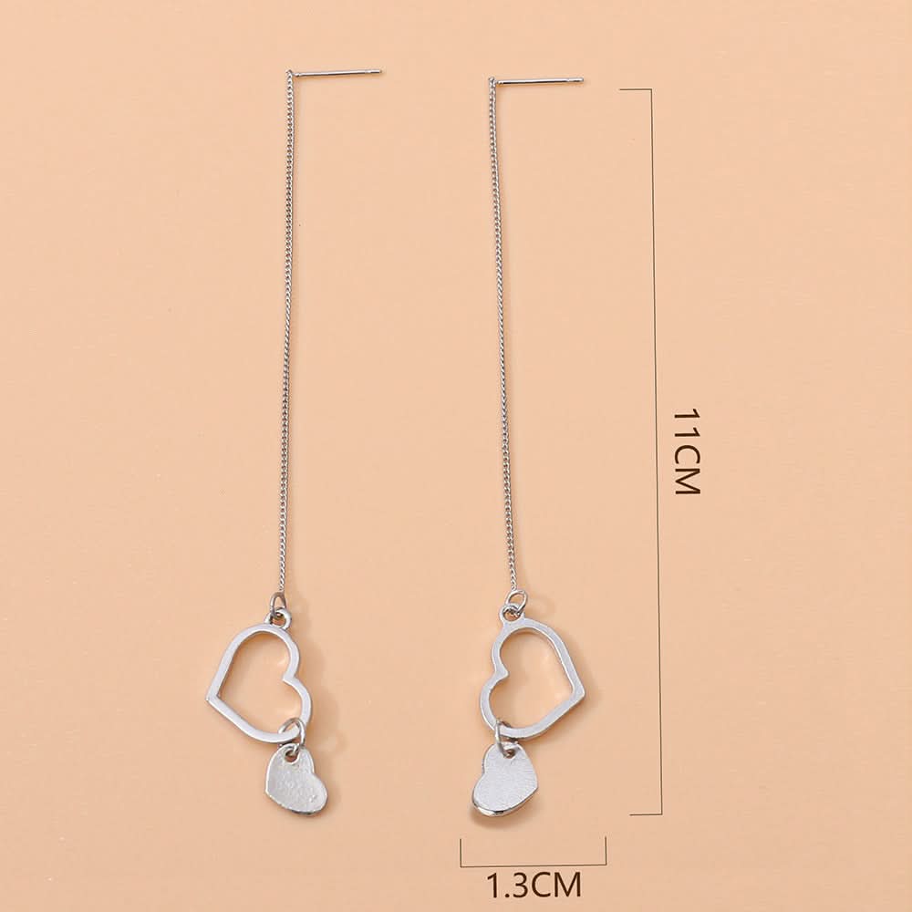 Love Heart Tassel Earrings for Women