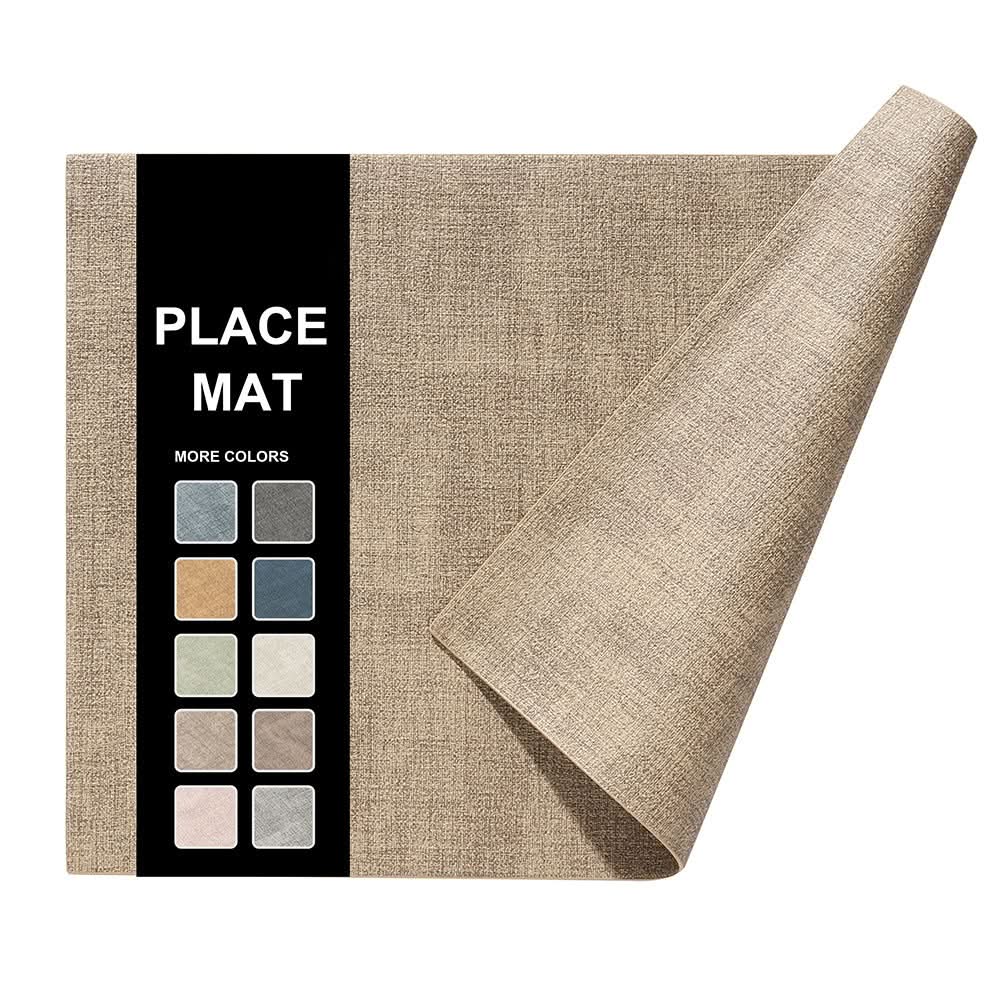 Double-Sided Leather Waterproof Square Placemat