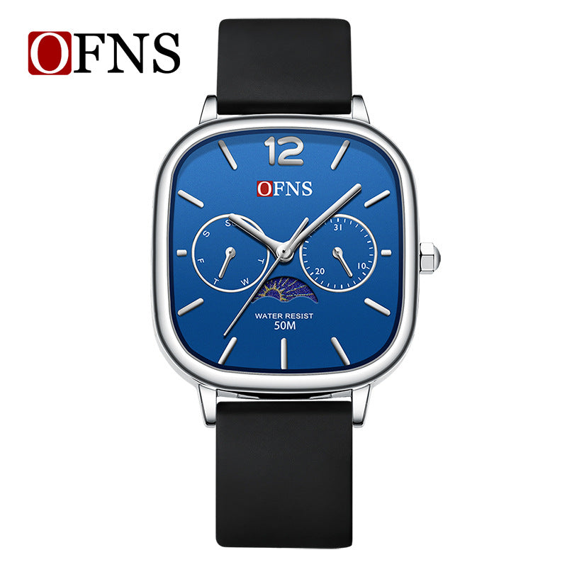 OFNS Moon Phase Quartz Watch with Calendar – Waterproof Fashion Unisex Watch