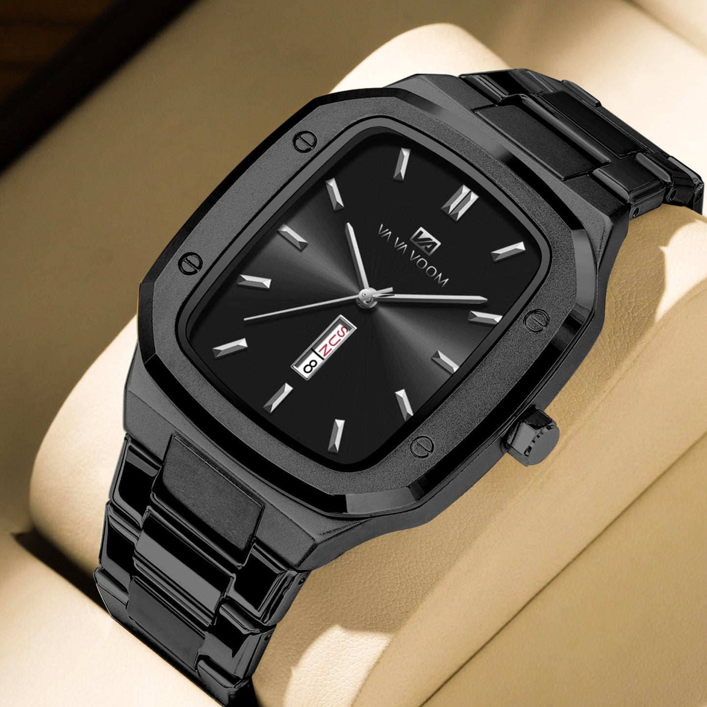 Men’s Square Dial Fashion Watch – Modern Apple-Style Design